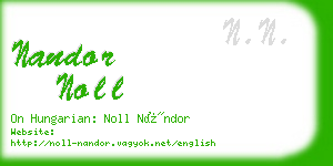 nandor noll business card